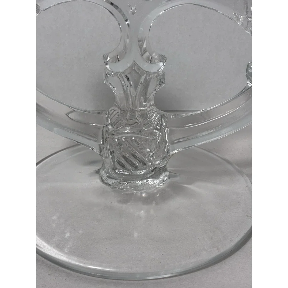Vintage Indiana Glass Rosette Clear Double Light Candlestick Set of 2‎ Luxury
